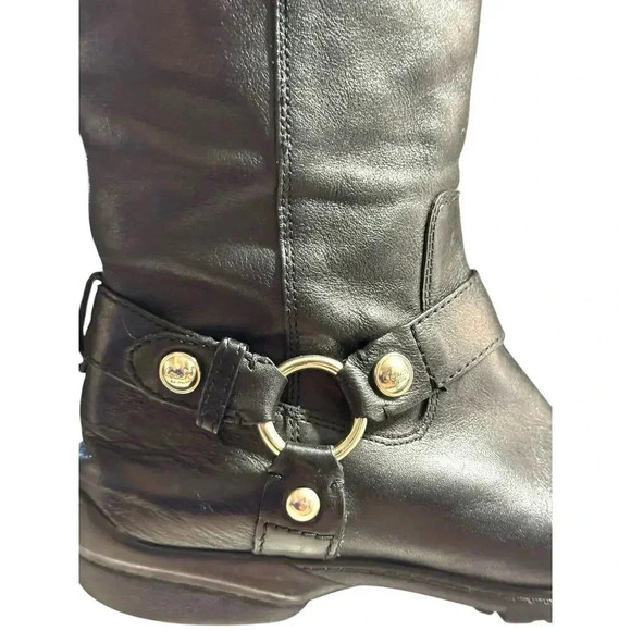 Coach Dafney Black Leather 15” Engineer Harness Boots Women’s Size 6.5M EUC Tag - Picture 4 of 15